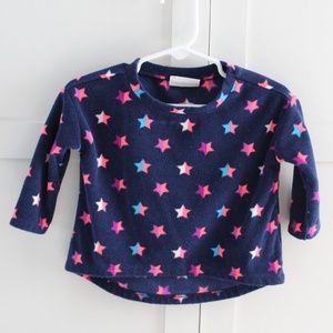 Crazy 8 sweatshirt star print GUC 6-12 months